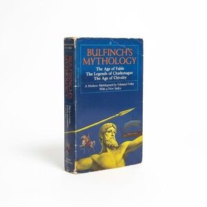 VTG BULLFINCH’s Mythology Paperback Book classical tales Greek Roman tome blue